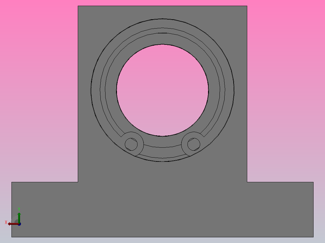 T型高度选择型轴承座组件_BTC-6805-2Z-40-A后视图