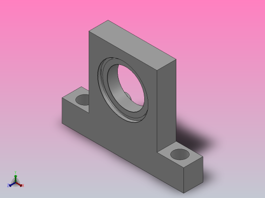 T型高度选择型轴承座组件_BTC-6805-2Z-40-A正等轴测缩略图