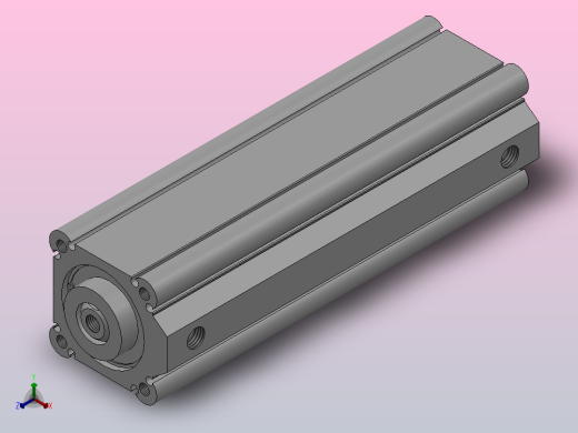 新薄型气缸（长行程）HCQ2系列[HCQ2A40-125DCZ-Xb10]正等轴测缩略图