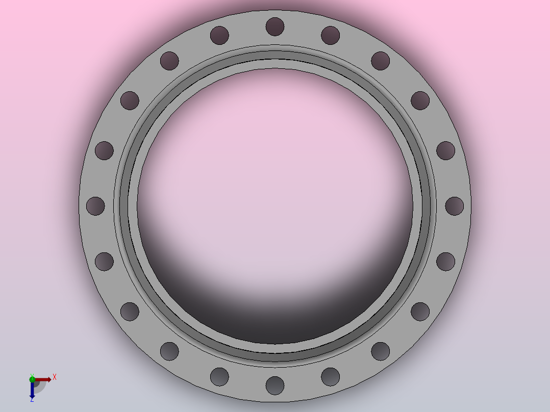 凸面整体钢制管法兰_法兰 DN450-PN16 M 2俯视图