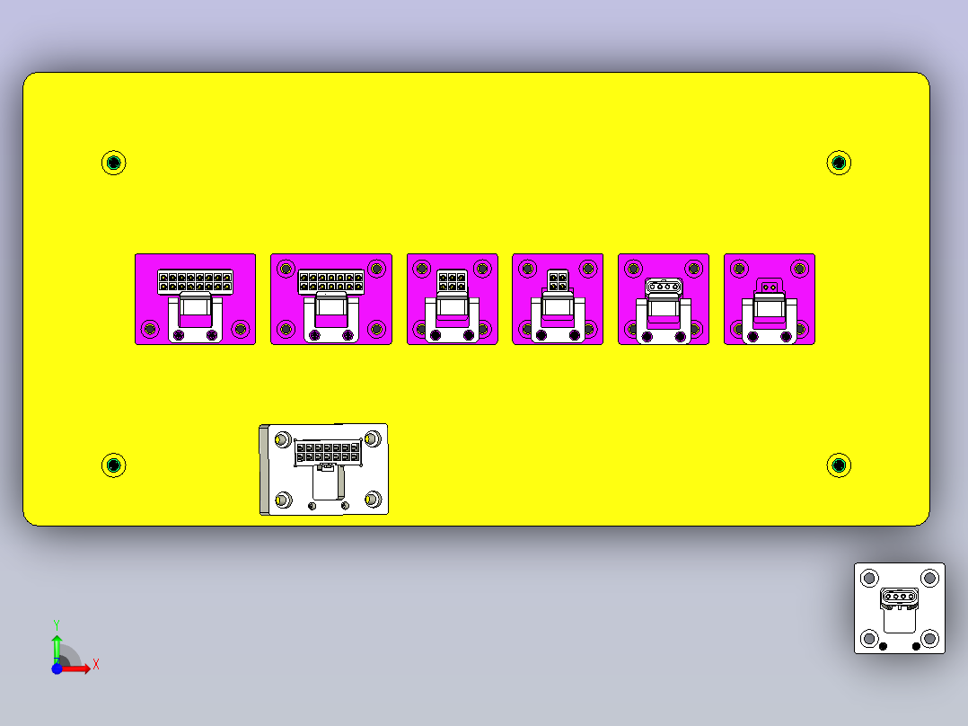 线束测试夹具方案2前视图