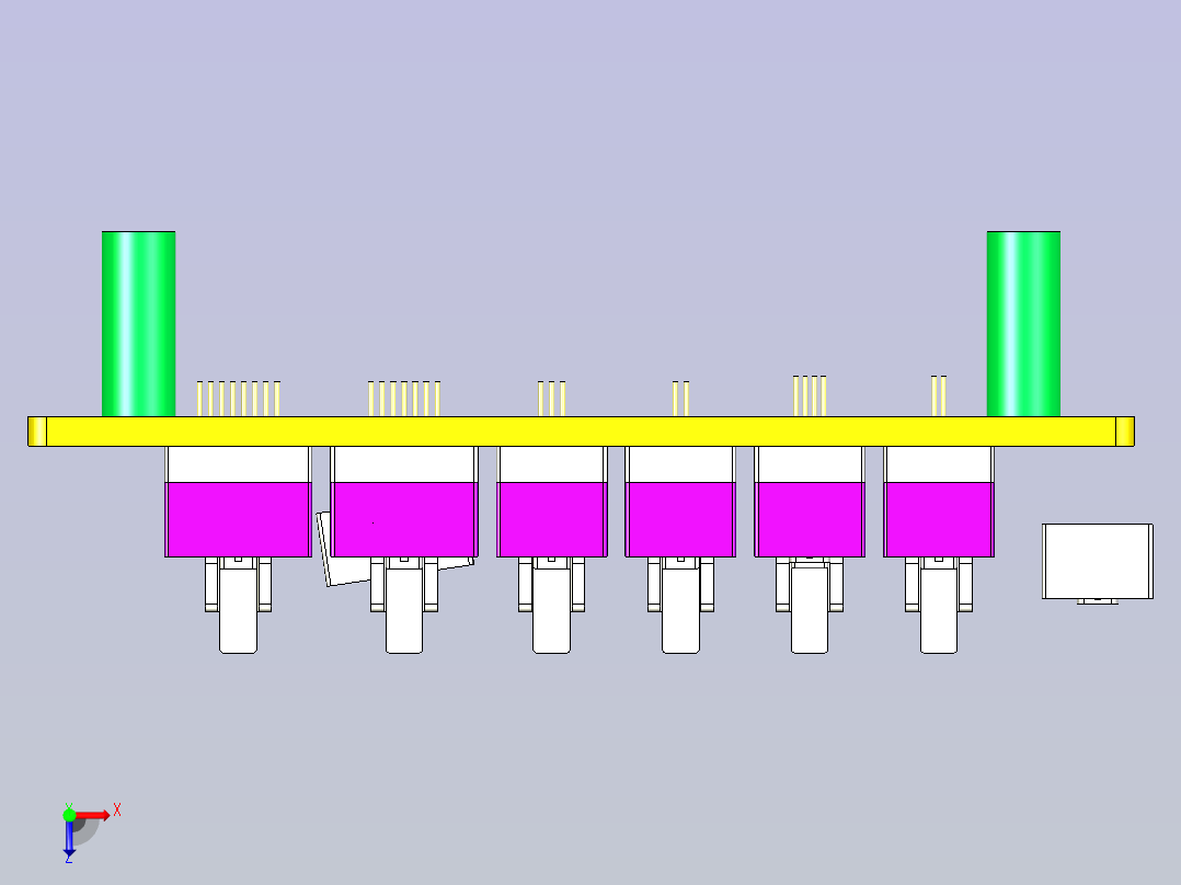 线束测试夹具方案2俯视图
