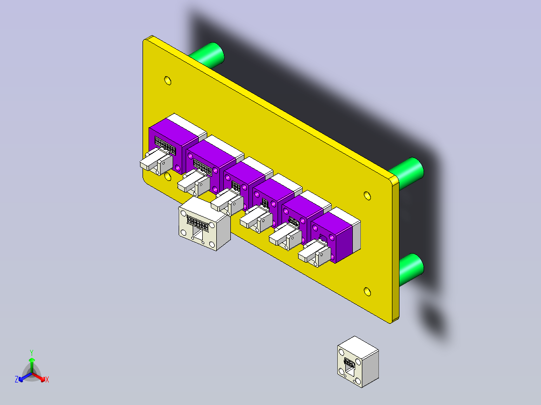 线束测试夹具方案2正等轴测图