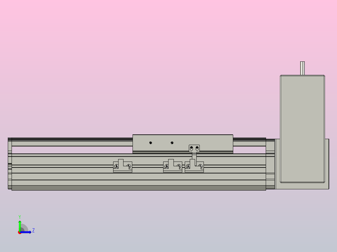 MT136BT半封闭皮带滑台[MT136BT.L100.100.LU.M40.C3]左视图