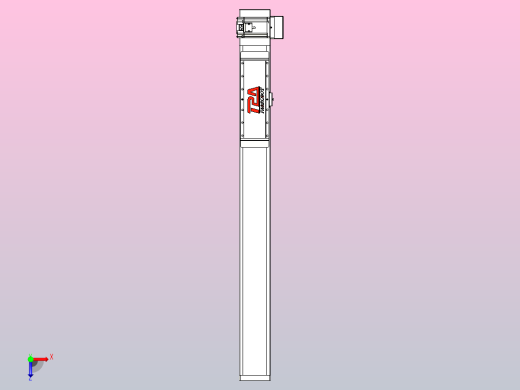 伺服电机集成皮带传动直线执行器TPA-OCB-120-224-L750-LU-P75-N3俯视缩略图