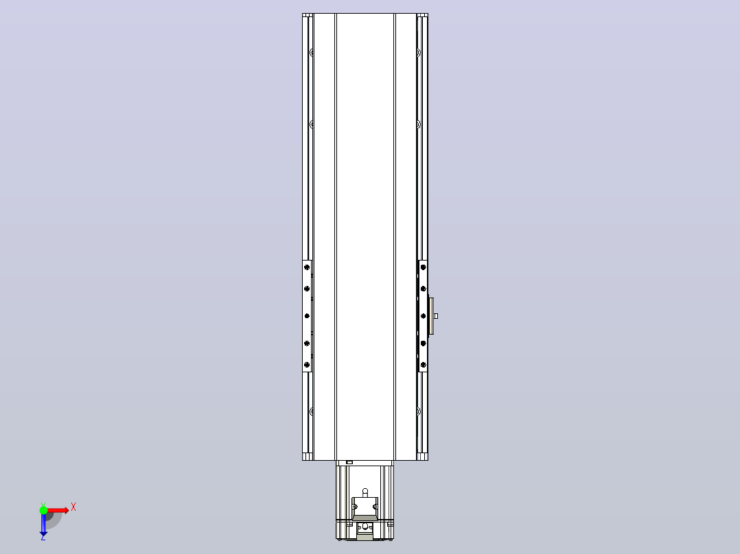 日规模组半封闭丝杆TPA-HNR-175D-2510C-L300-M-C-P75-N3俯视图