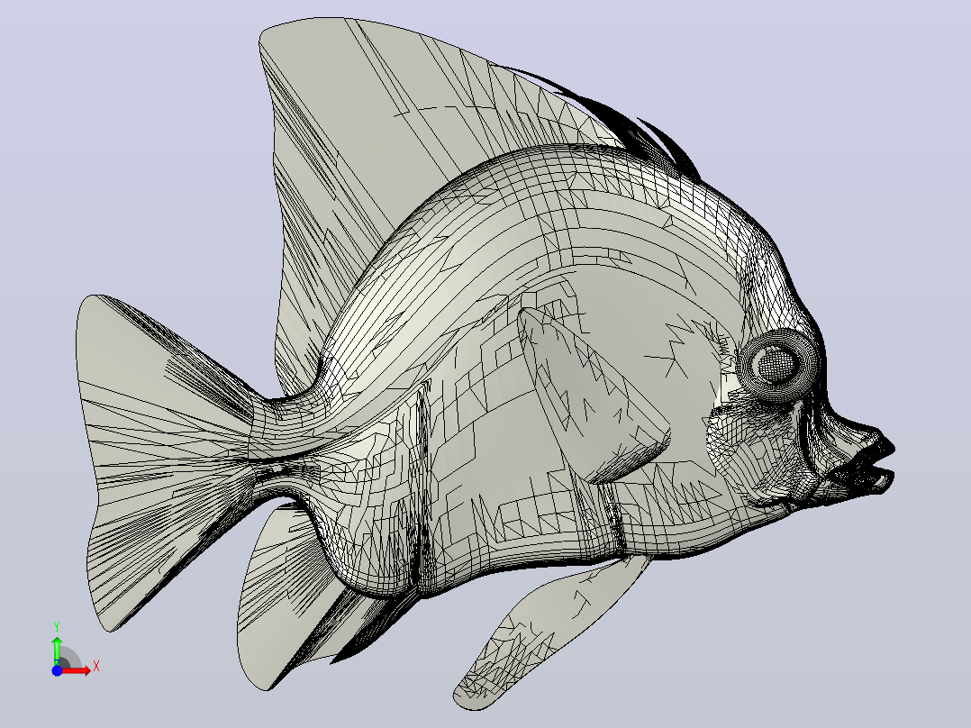 海洋生物鱼类Rusty-Fish前视图