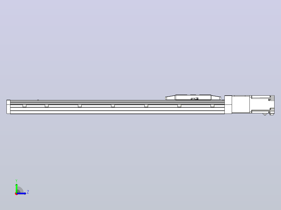 滚珠丝杠直线轴内置导轨TPA-GCR-170-2510C-L700-M-M75-N3左视图