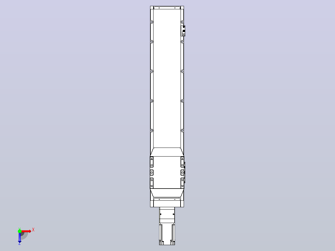 滚珠丝杠直线轴内置导轨TPA-GCR-170-2510C-L700-M-M75-N3俯视图