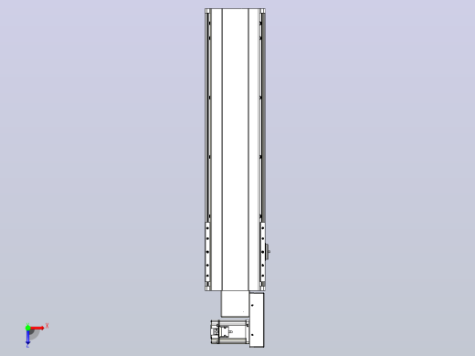皮带直线轴半封闭可选导轨TPA-HNB-202D-140-L600-MR-C-P75-N3俯视缩略图