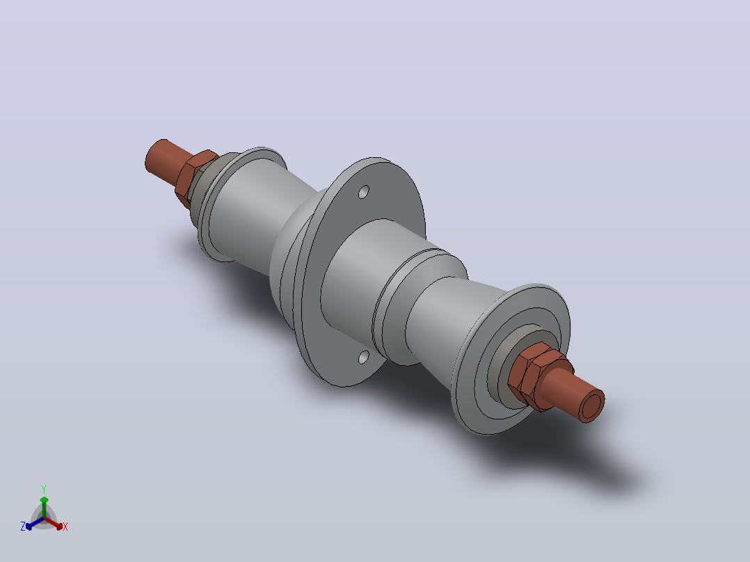 CB-10-12KV╱630A户内高压陶瓷穿墙套管[CB-10／1000]正等轴测图