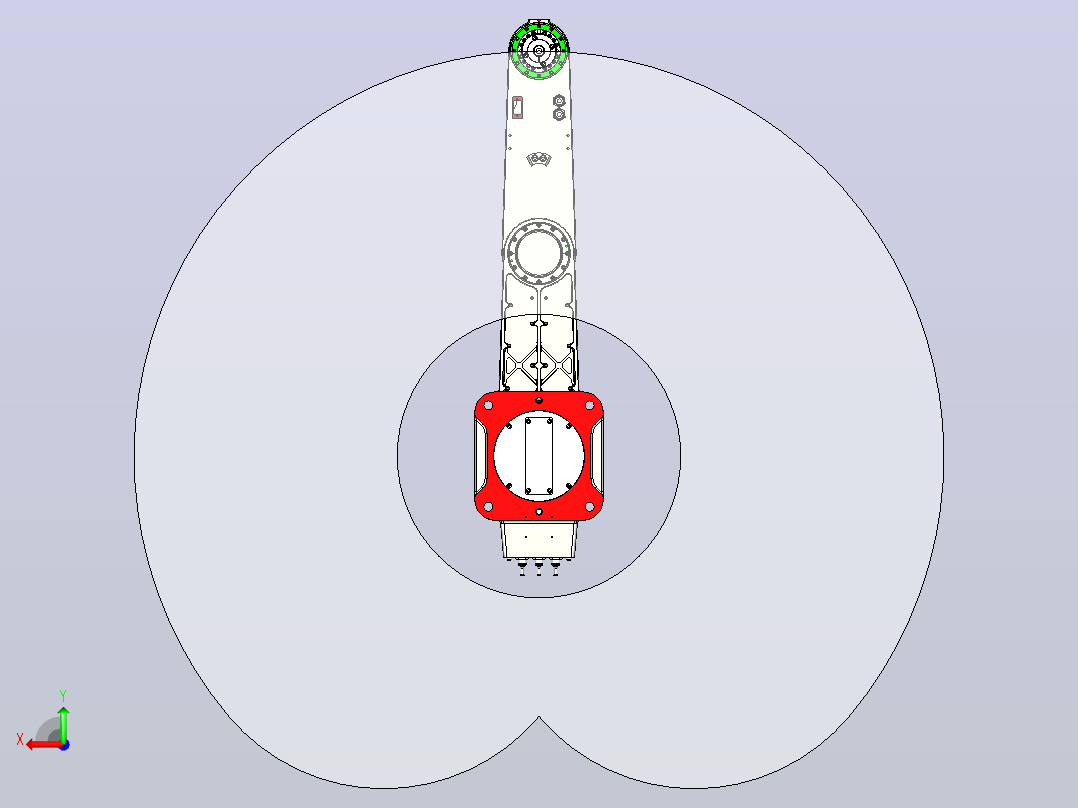 埃斯顿-ER5-600机器人3D模型后视图