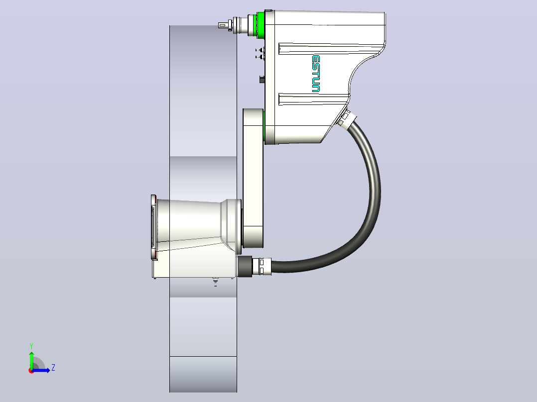 埃斯顿-ER5-600机器人3D模型左视图