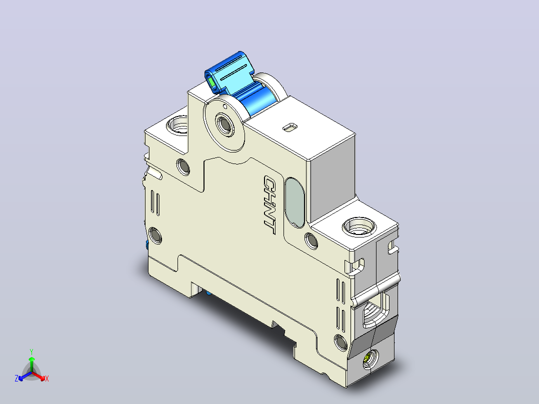 CB-63DC 1P塑料外壳式断路器三维模型202404主视图