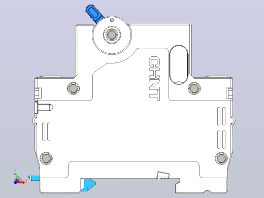 CB-63DC 1P塑料外壳式断路器三维模型202404前视缩略图