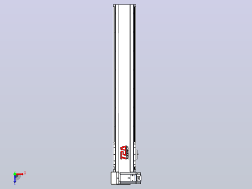 皮带直线轴半封闭可选导轨TPA-HNB-120D-110-L650-LU-C-P40-N3俯视缩略图