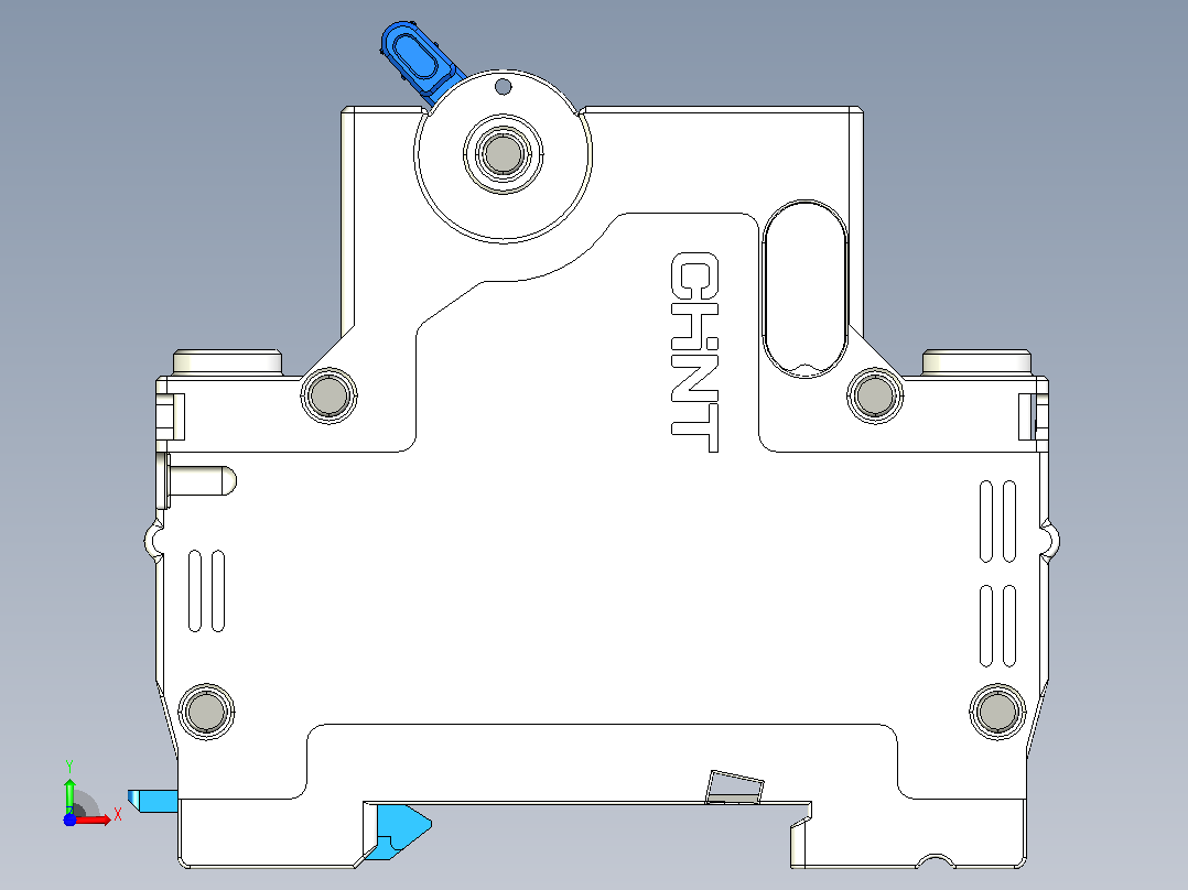 CB-60A 1P小型断路器三维模型202307前视图