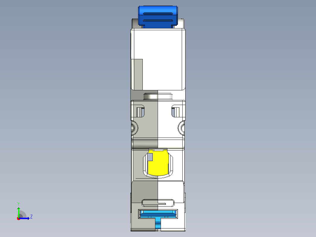 CB-60A 1P小型断路器三维模型202307左视图