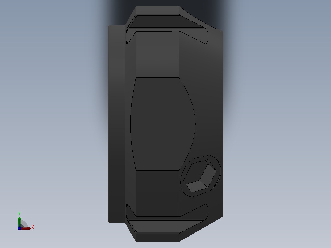 NFA斜角锁紧螺母[NFA M17×1.0]前视图