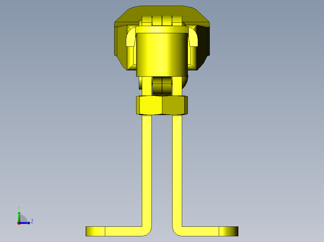 工件夹紧机构前视图