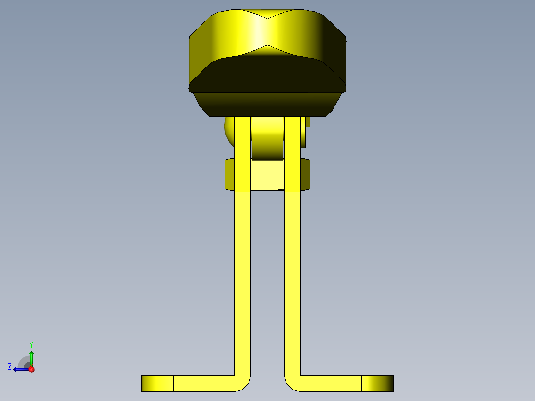 工件夹紧机构后视图