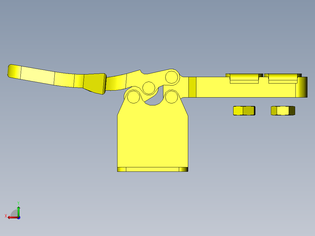 工件夹紧机构左视图