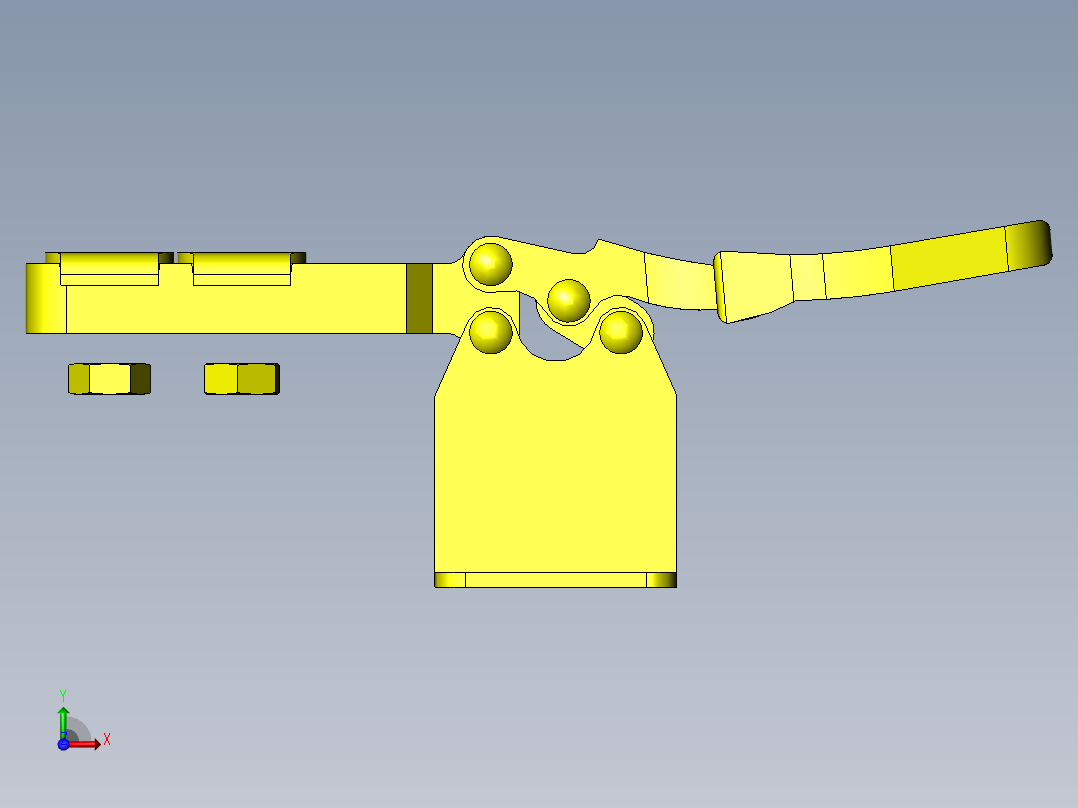 工件夹紧机构右视图