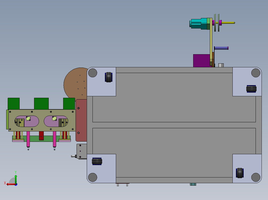 连接器分度盘贴胶纸CCD检测包装机(bom+CAD)sw12可编辑后视图
