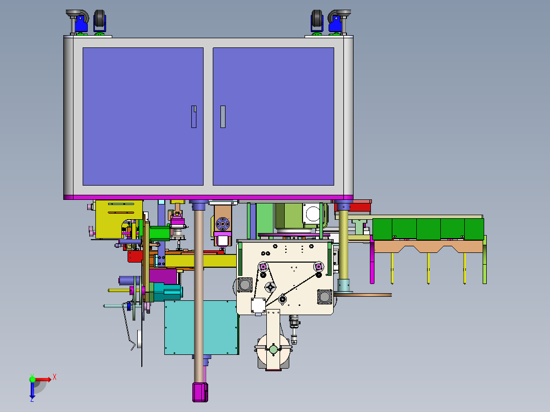 连接器分度盘贴胶纸CCD检测包装机(bom+CAD)sw12可编辑俯视图