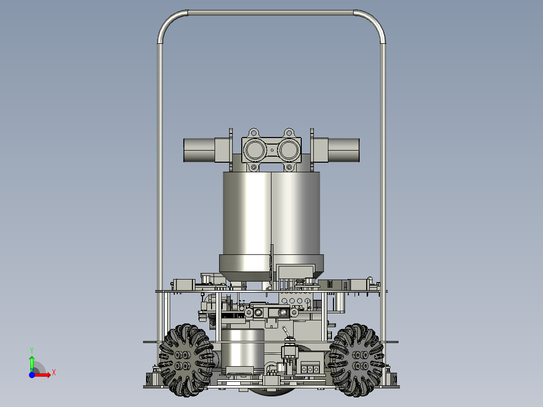 Robocup Junior Robot 2019 soccer机器人车3D图纸 STEP格式前视图
