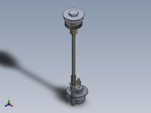 solidworks 摩托车发动机机油泵总成正等轴测缩略图