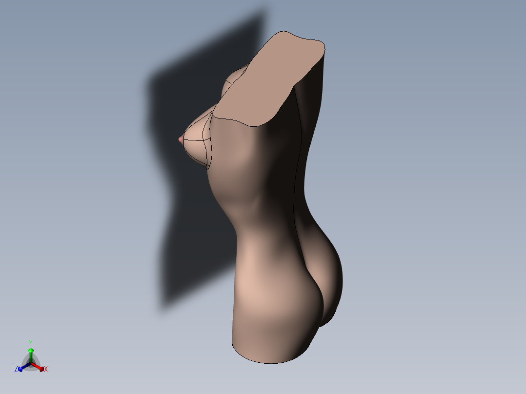 裸体女正等轴测图