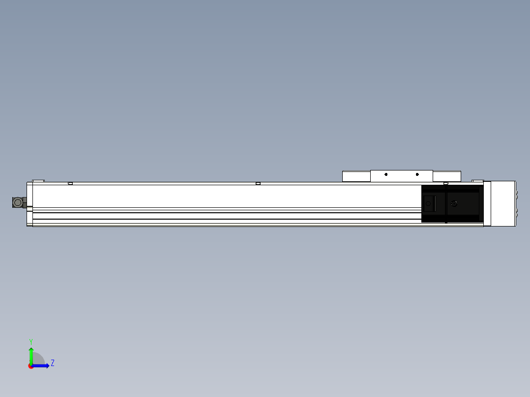 Toyo东佑达直线模组-ECH14-450-BR-200W左视图