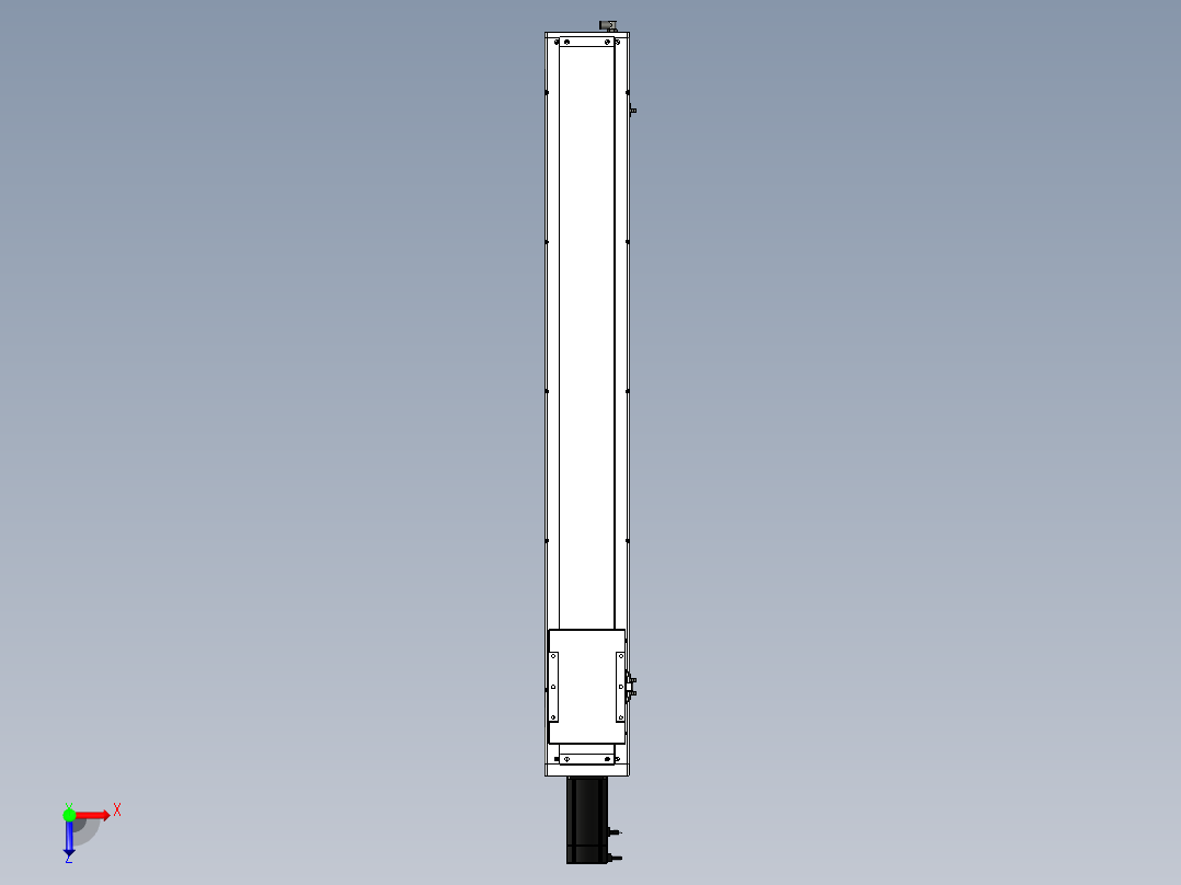 Toyo东佑达直线模组-ECH17-1150-BC-750W+煞車俯视图