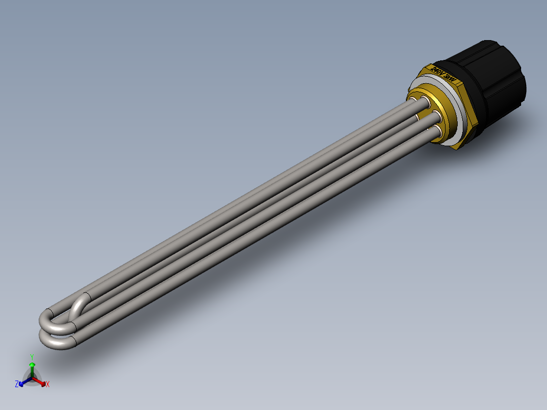 热水器 3.0kW正等轴测图