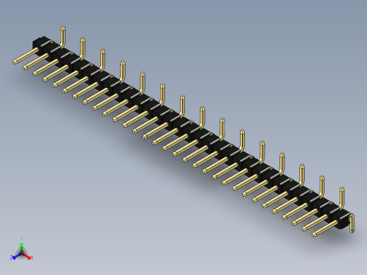彩色公排针 100mil 2.54mm 系列-DS1022_black_31p_100mil_Type_SMT_R2_rev1.0