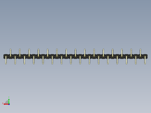 彩色公排针 100mil 2.54mm 系列-DS1022_black_31p_100mil_Type_SMT_R2_rev1.0后视缩略图