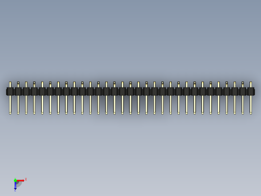 彩色公排针 100mil 2.54mm 系列-DS1022_black_31p_100mil_Type_SMT_R2_rev1.0俯视缩略图