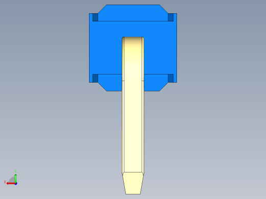 彩色公排针 100mil 2.54mm 系列-DS1022_blue_1x01p_100mil_TypeD_rev1.0后视缩略图