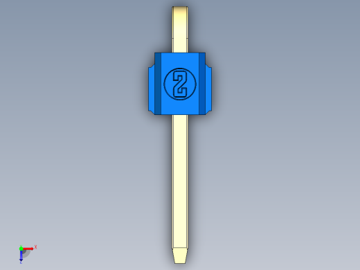 彩色公排针 100mil 2.54mm 系列-DS1022_blue_1x01p_100mil_TypeD_rev1.0俯视缩略图