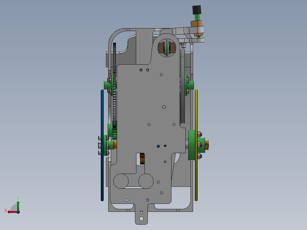 01第一辆生物质小车三维模型后视图