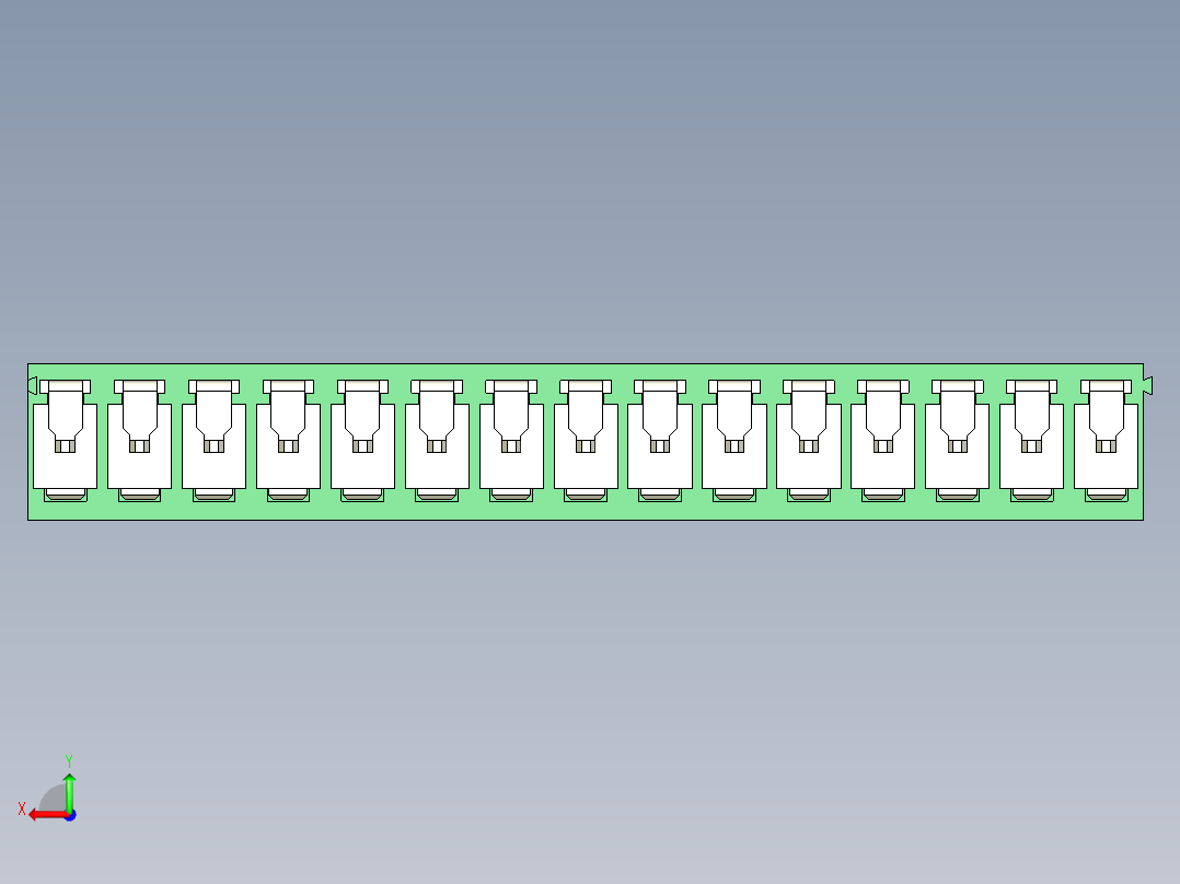 PCB Terminal Block 15 DEG381-3.5后视图