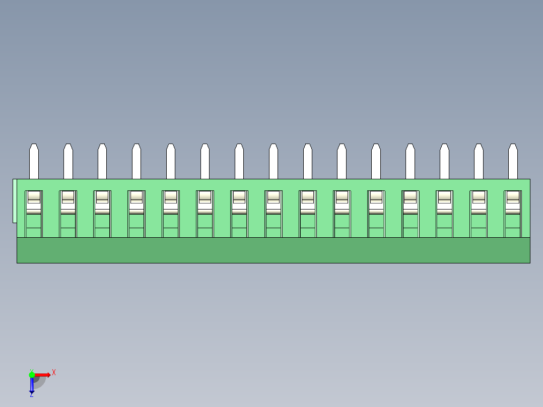 PCB Terminal Block 15 DEG381-3.5俯视图