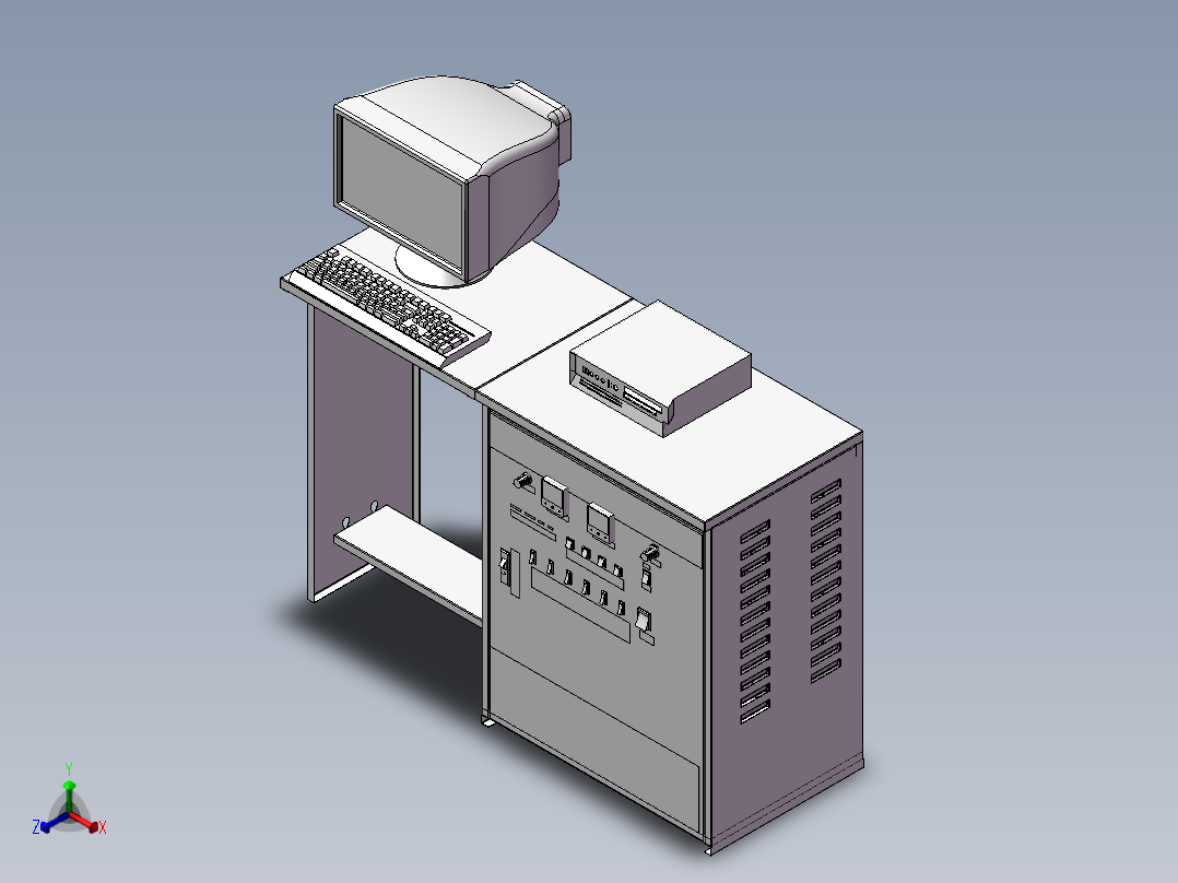 控制柜子正等轴测图