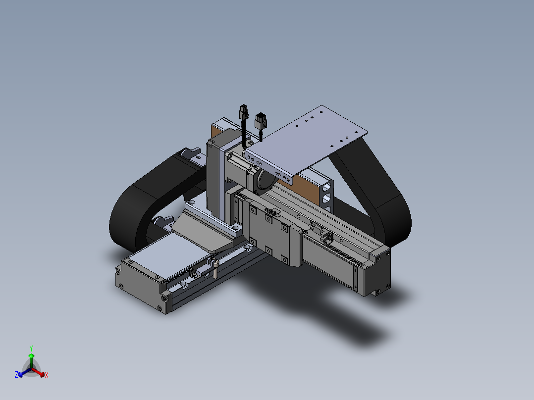 内嵌直交机械手XYG系列XYG430-A1正等轴测图