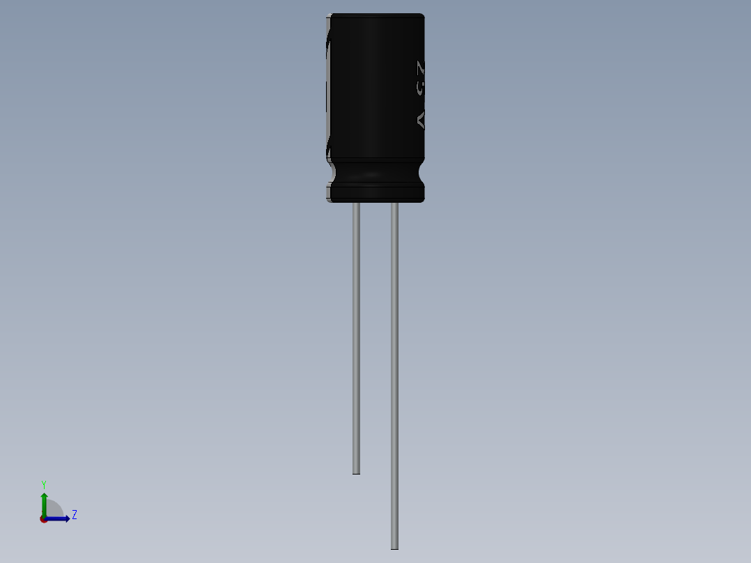 电容器 二极管 电阻器-Capacitor 220uF-25V左视图