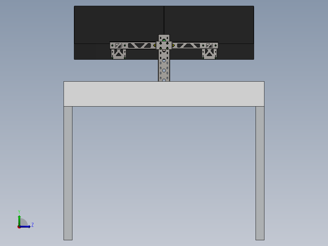 华硕显示器支架左视图