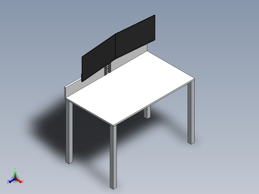 华硕显示器支架正等轴测图