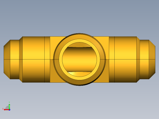 扩口式工业通用硬管接头Male Branch Tee 145F-8-8后视缩略图