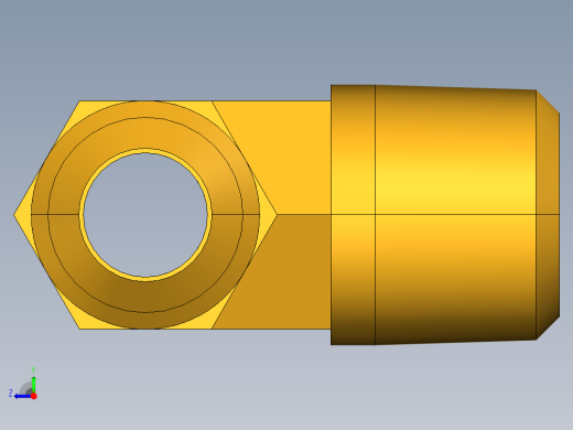 扩口式工业通用硬管接头Male Branch Tee 145F-8-8右视缩略图